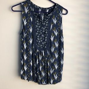 Loft Medium floral sleeveless blouse